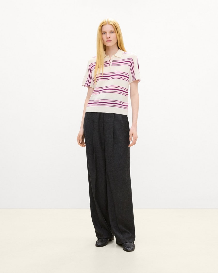 Striped Polo Shirt in Cashmere