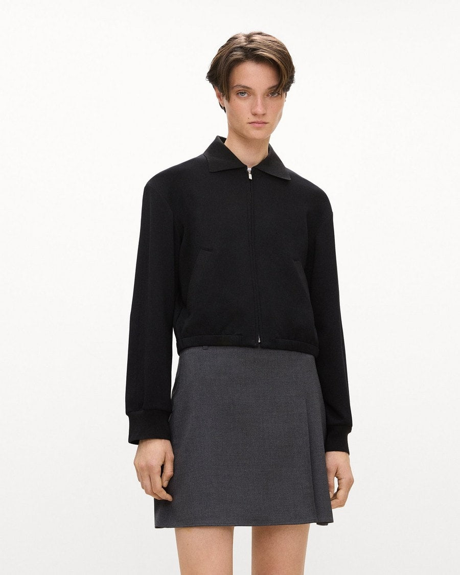 Blouson Jacket in Double-Knit Jersey
