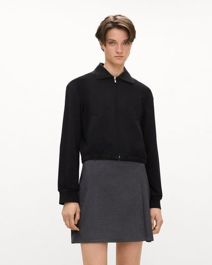 Blouson Jacket in Double-Knit Jersey