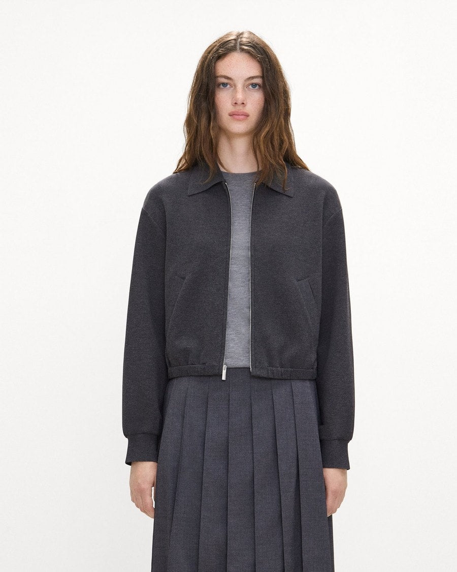 Blouson Jacket in Double-Knit Jersey