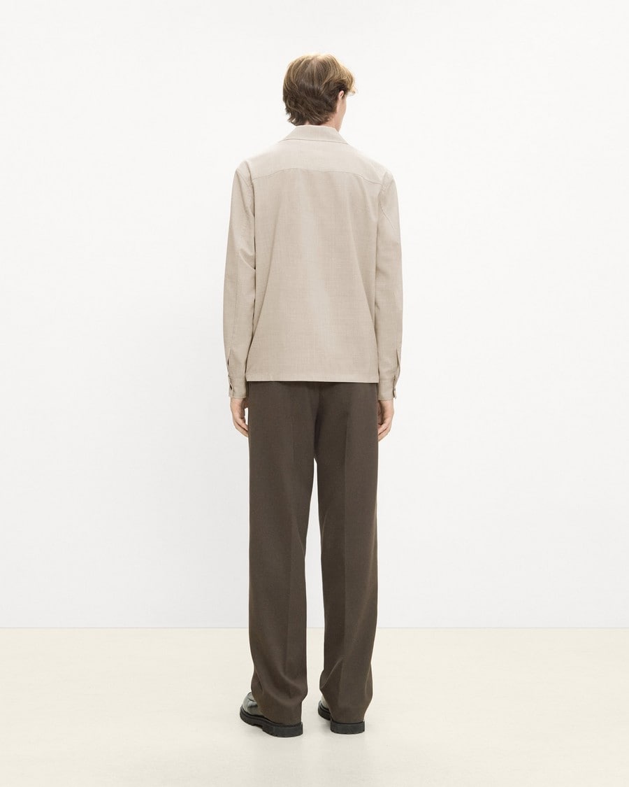 Zip Overshirt in Motion Wool