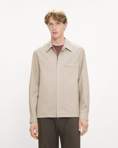 Zip Overshirt in Motion Wool