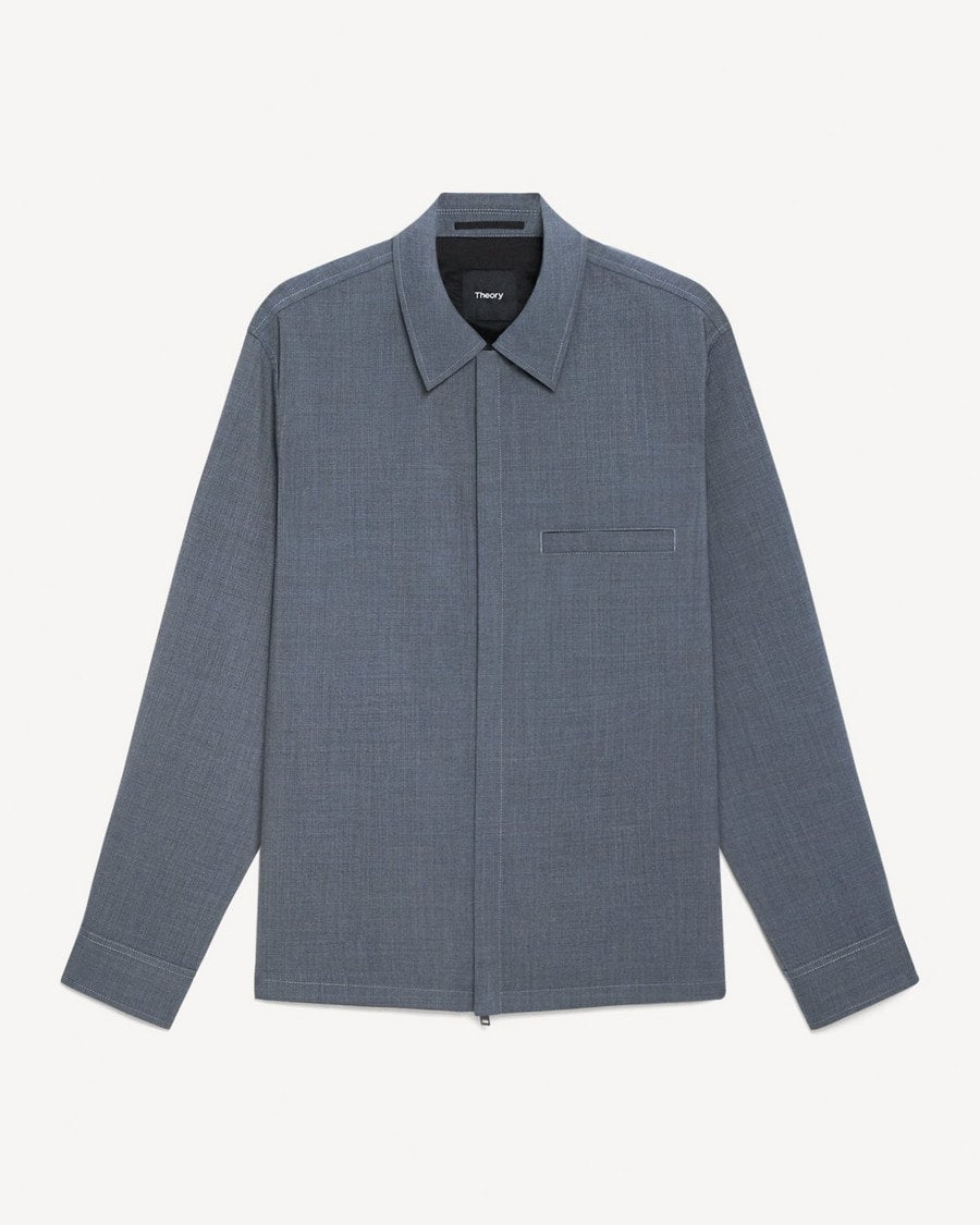 Zip Overshirt in Motion Wool