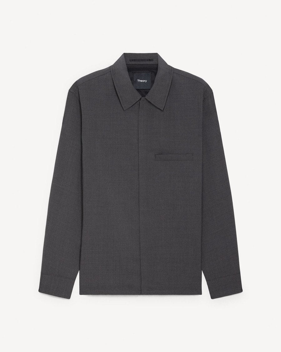 Zip Overshirt in Motion Wool
