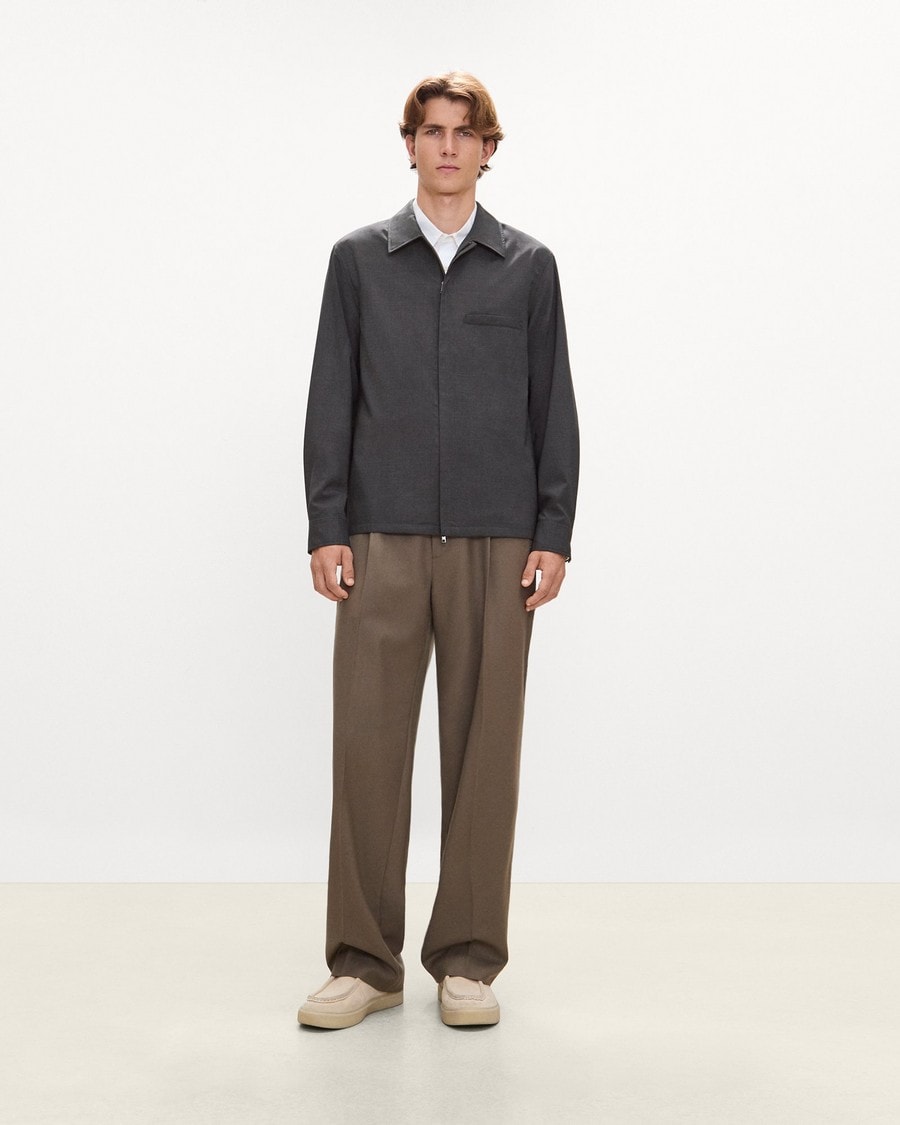 Zip Overshirt in Motion Wool