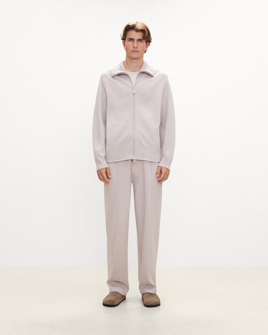 Turtleneck Cardigan in Light Bilen