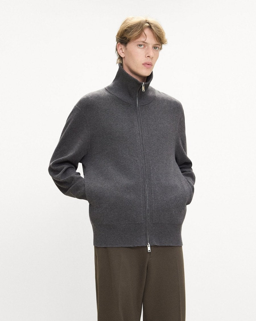 Turtleneck Cardigan in Light Bilen