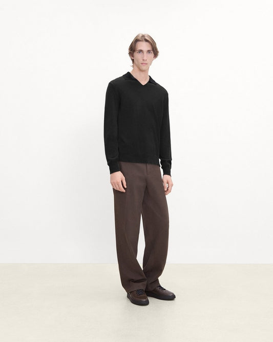 Open Collar Sweater in Cashmere