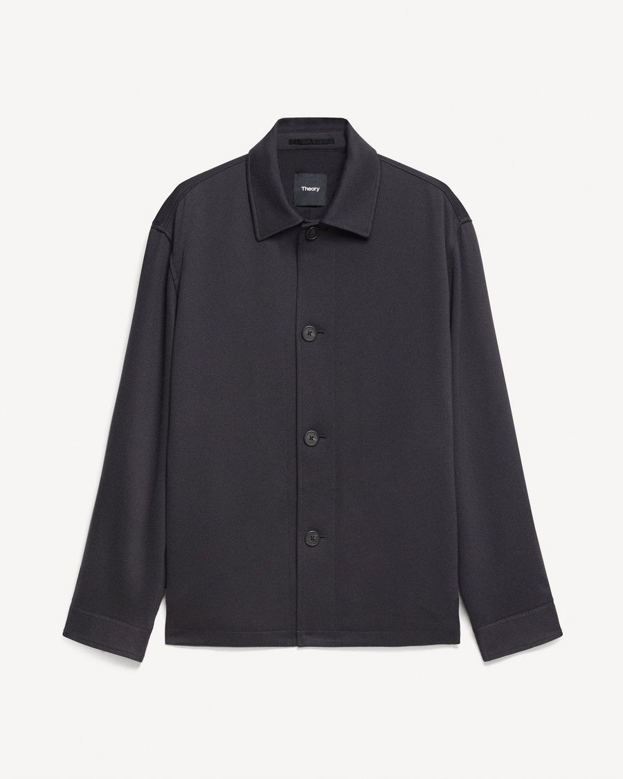 Shirt Jacket in Knit Twill