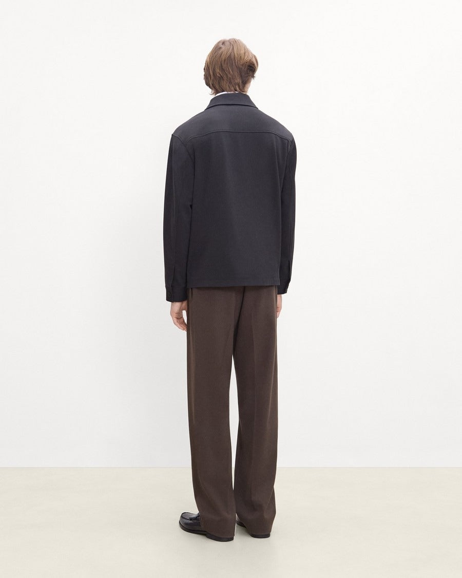 Shirt Jacket in Knit Twill