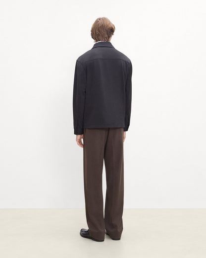 Shirt Jacket in Knit Twill