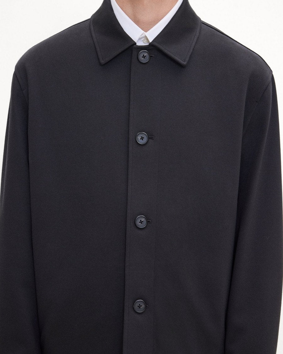 Shirt Jacket in Knit Twill
