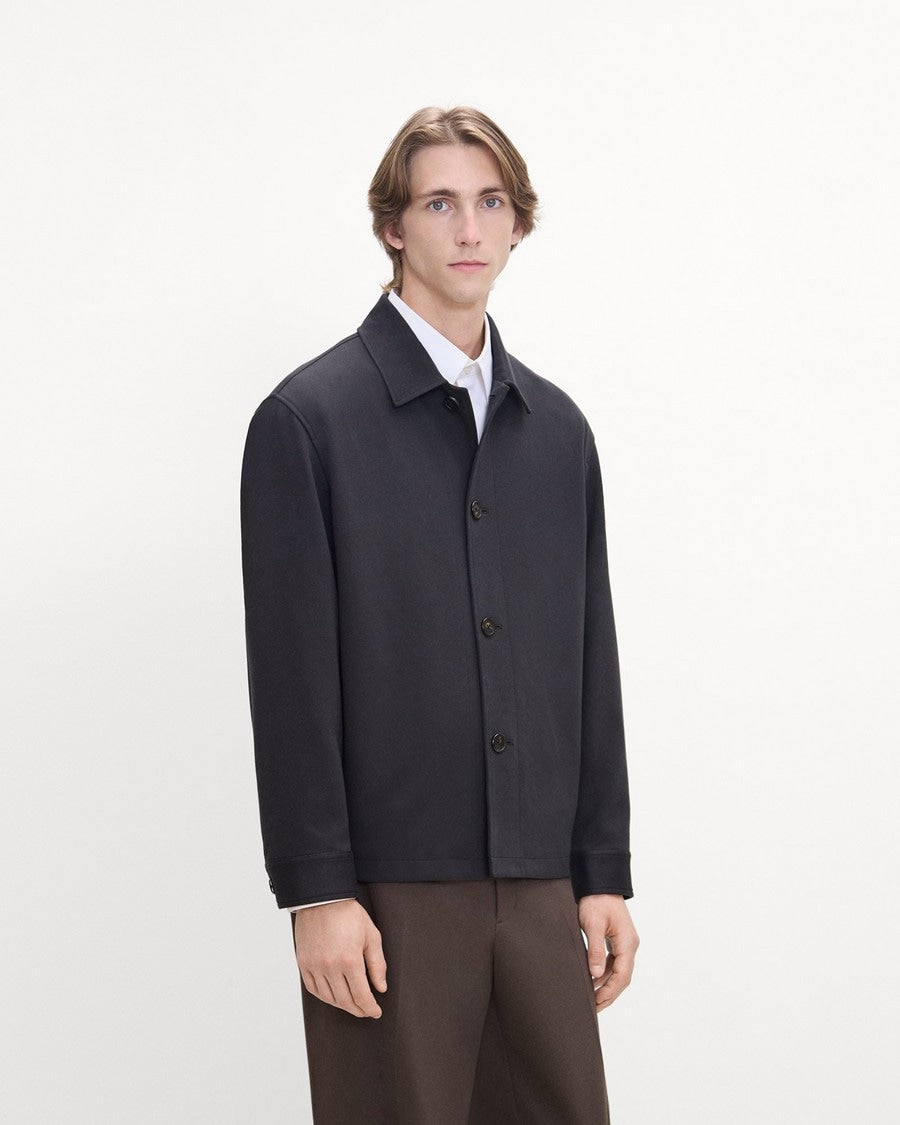 Shirt Jacket in Knit Twill