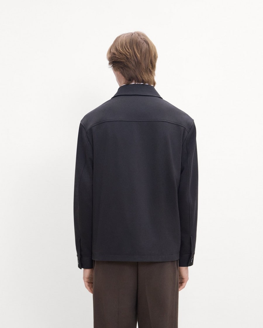 Shirt Jacket in Knit Twill