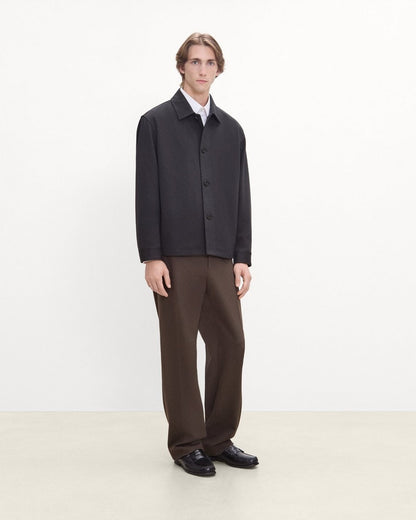 Shirt Jacket in Knit Twill