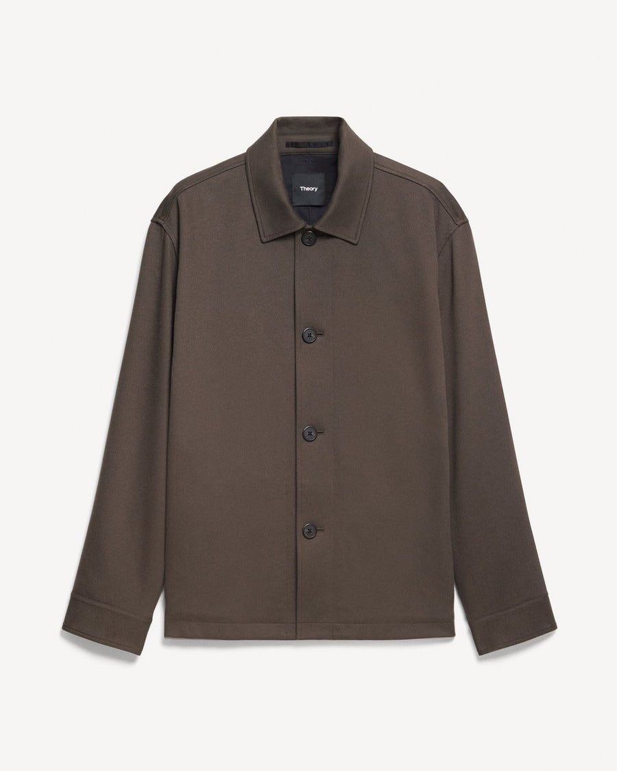 Shirt Jacket in Knit Twill