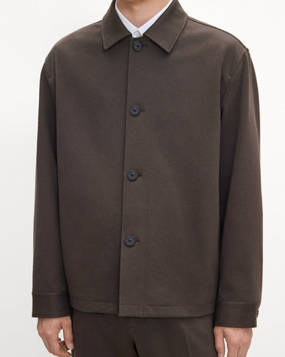 Shirt Jacket in Knit Twill
