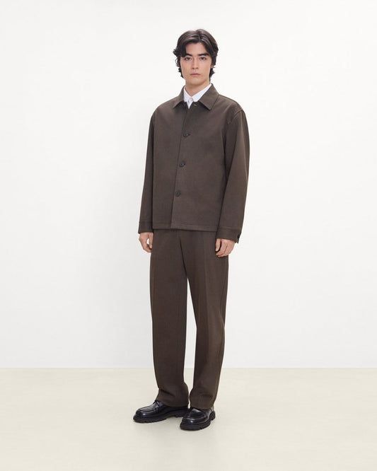 Shirt Jacket in Knit Twill