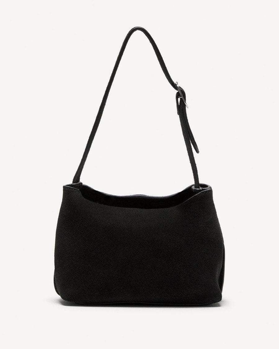 Line Mini Shoulder Bag in Suede