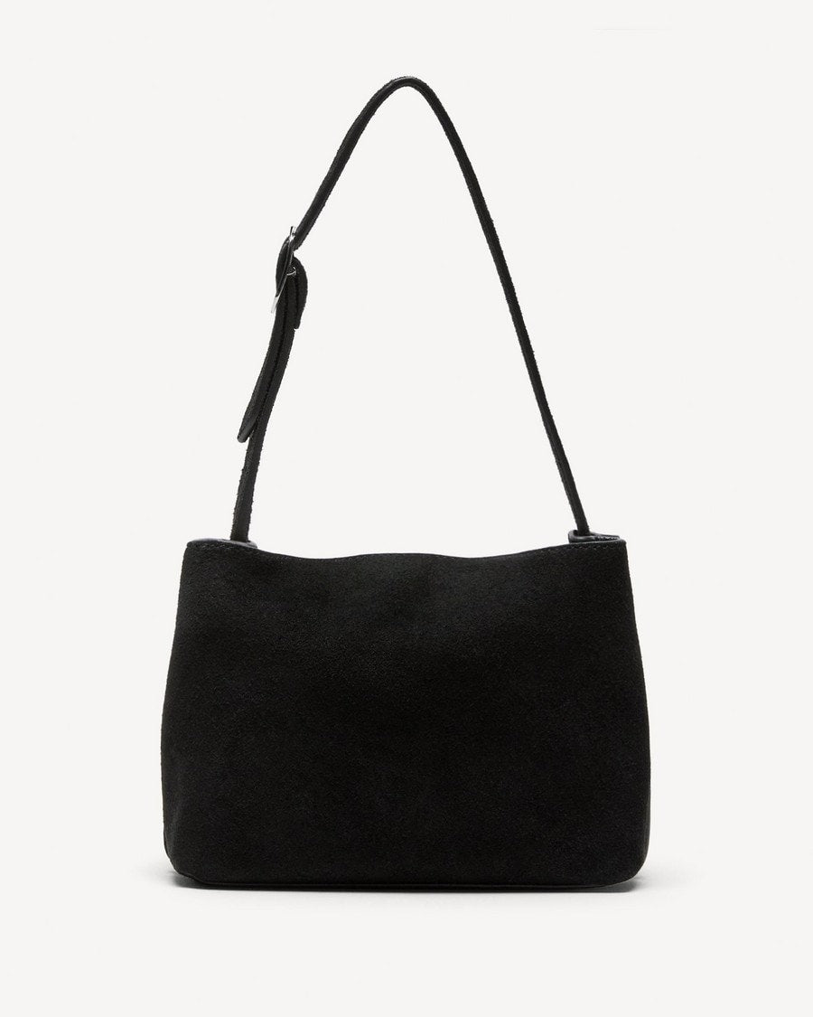 Line Mini Shoulder Bag in Suede