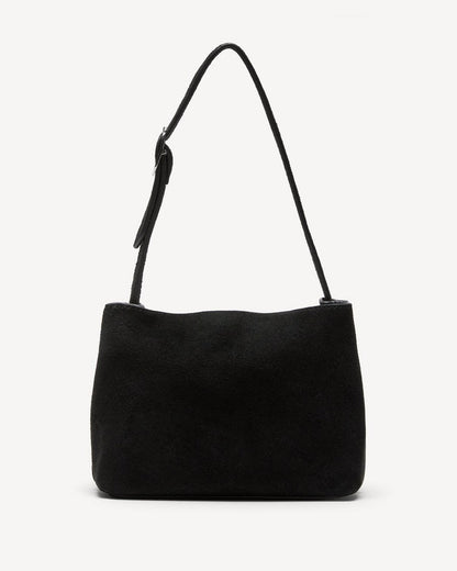 Line Mini Shoulder Bag in Suede