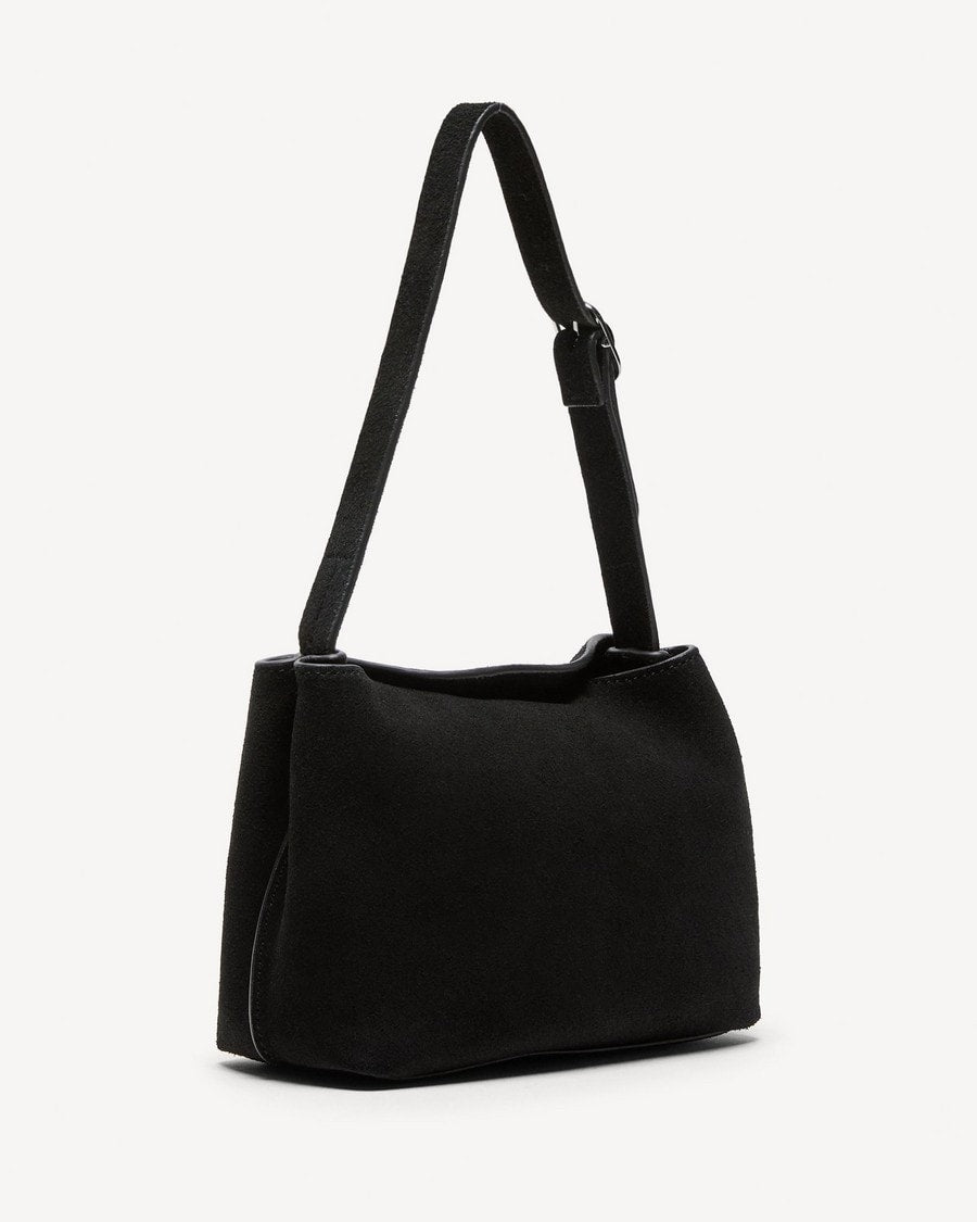 Line Mini Shoulder Bag in Suede