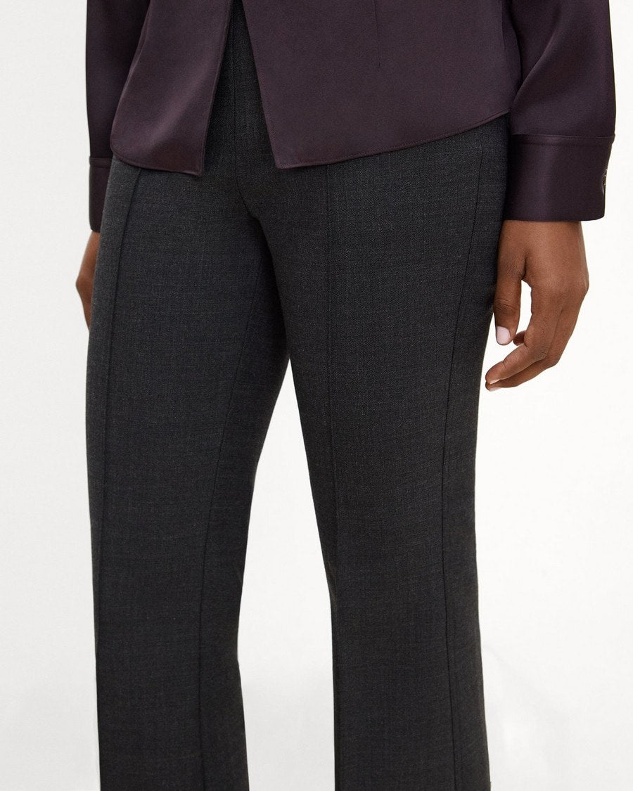 Side-Zip Flare Pant in Bistretch Wool