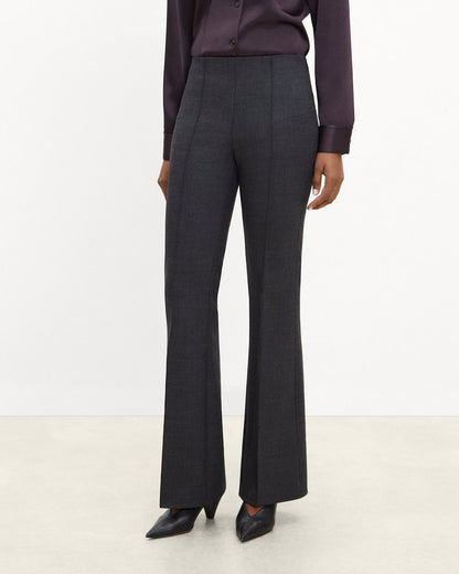 Side-Zip Flare Pant in Bistretch Wool