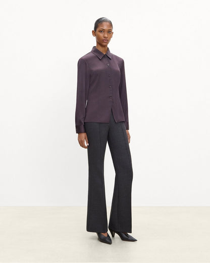 Side-Zip Flare Pant in Bistretch Wool