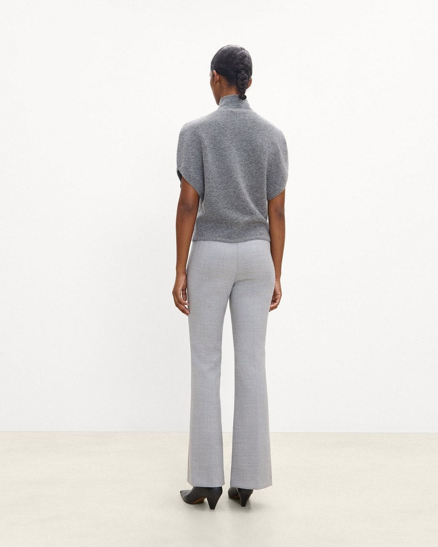 Side-Zip Flare Pant in Bistretch Wool