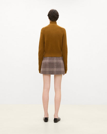 Raglan Zip Cardigan in Felted Wool-Cashmere