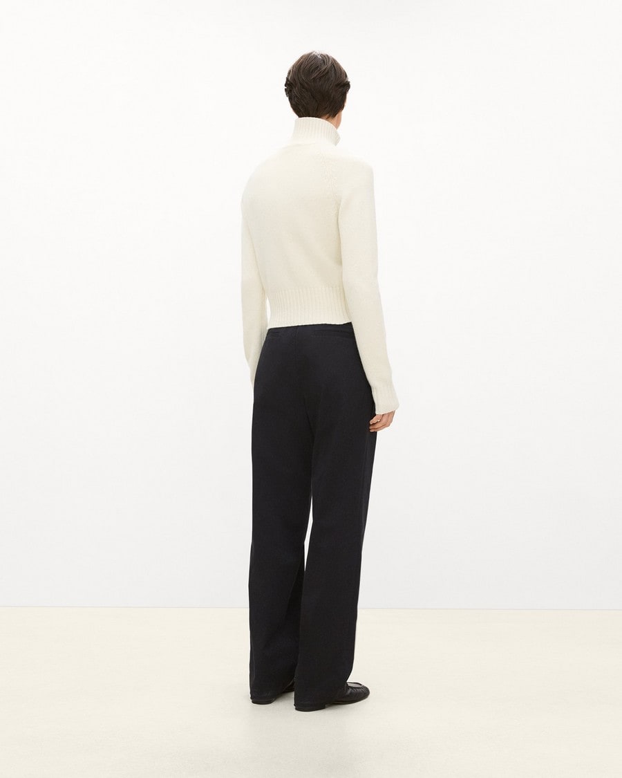 Raglan Zip Cardigan in Felted Wool-Cashmere
