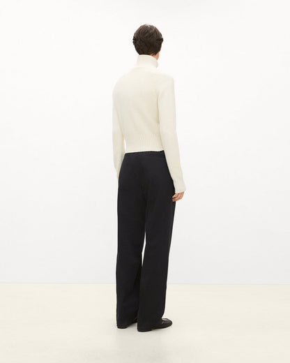 Raglan Zip Cardigan in Felted Wool-Cashmere