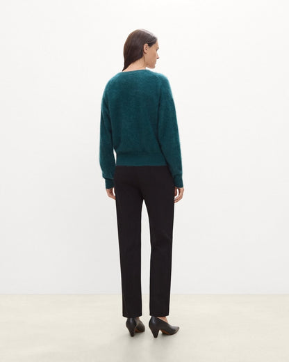 Relaxed V-Neck Sweater in Airy Cashmere