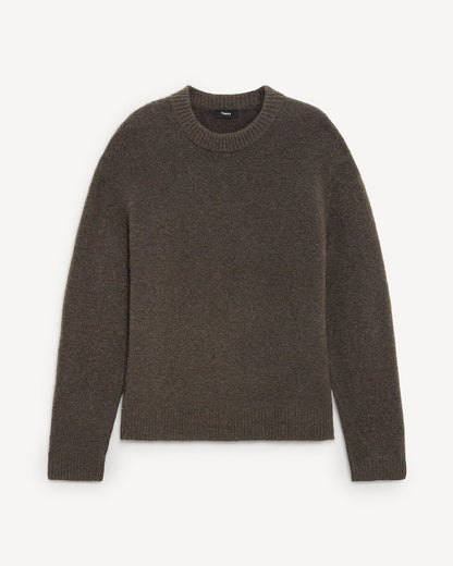 Crewneck Sweater in Brushed Wool-Yak