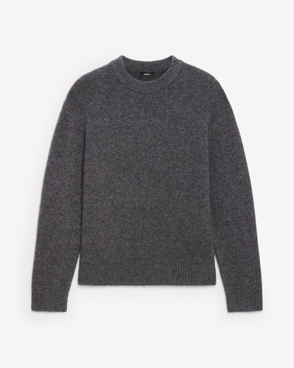Crewneck Sweater in Brushed Wool-Yak