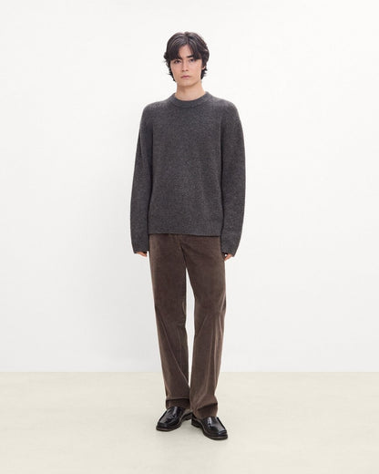 Crewneck Sweater in Brushed Wool-Yak