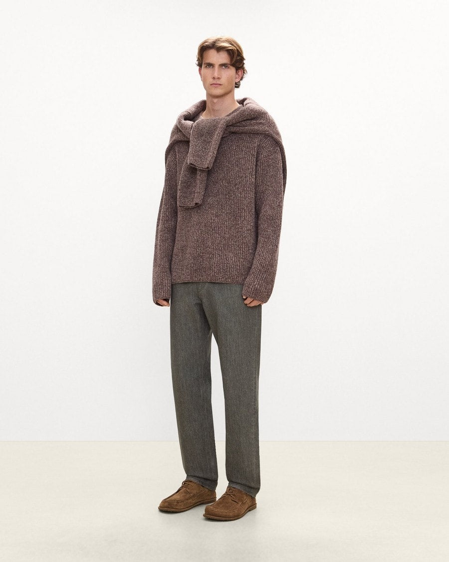 Crewneck Sweater in Wool Bouclé Twist