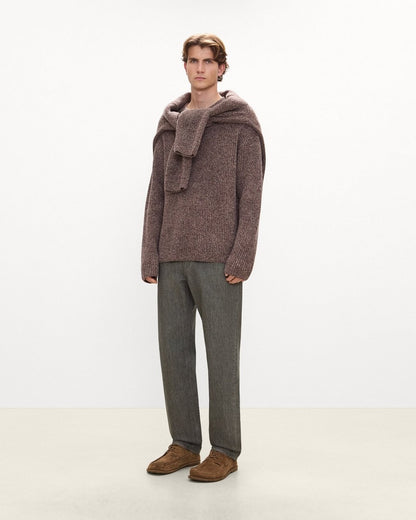 Crewneck Sweater in Wool Bouclé Twist