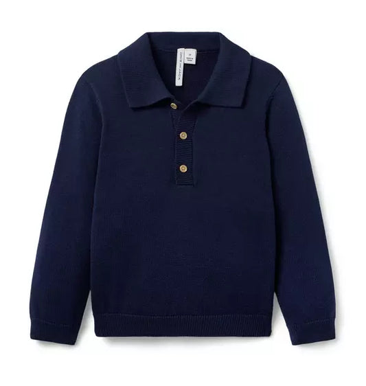 The Polo Sweater - Maritime Navy