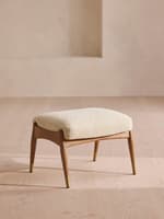 Theodore Footstool, Boucle, Natural