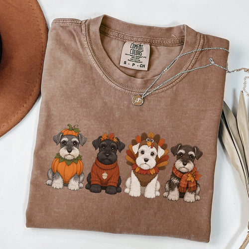 Espresso Autumn Schnauzer Dogs T-Shirt