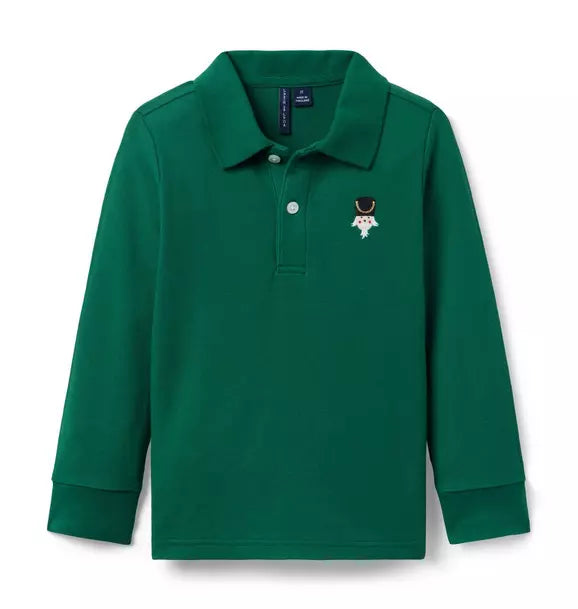 Embroidered Nutcracker Pique Polo - Spruce Grove