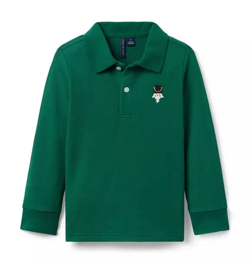Embroidered Nutcracker Pique Polo - Spruce Grove