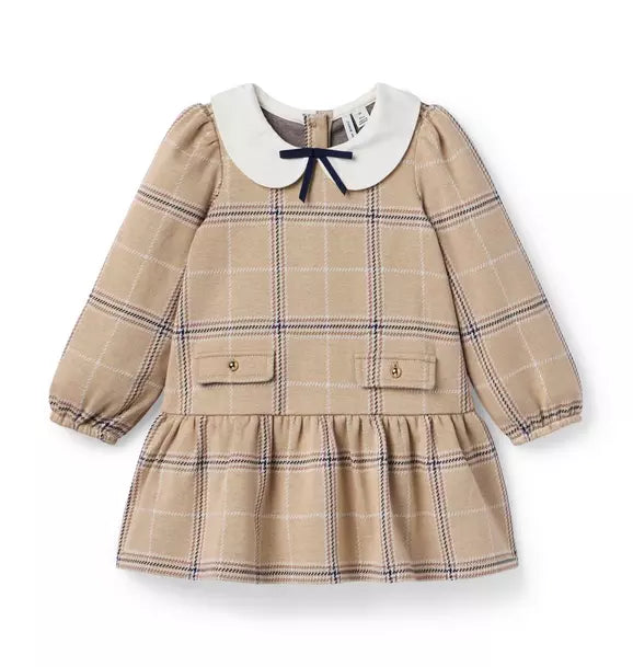 The Plaid Collared Dress - Pinewood Brown Plaid