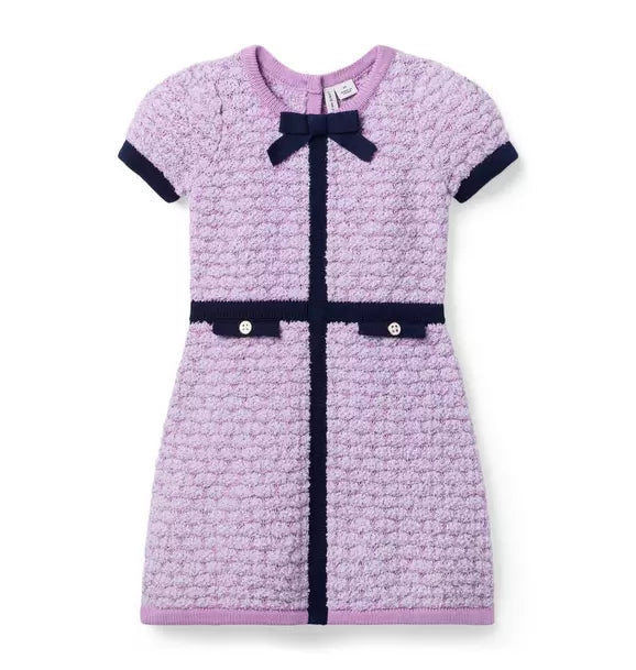 The Tweed Sweater Dress - Soft Lavender