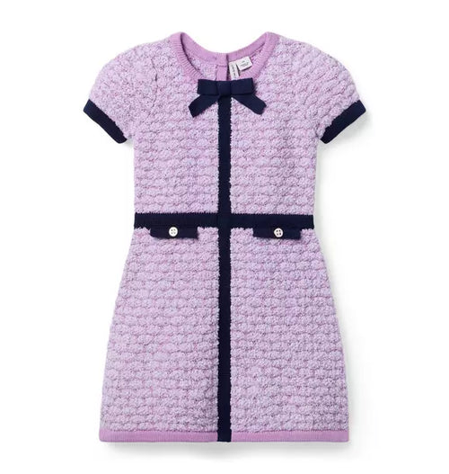 The Tweed Sweater Dress - Soft Lavender