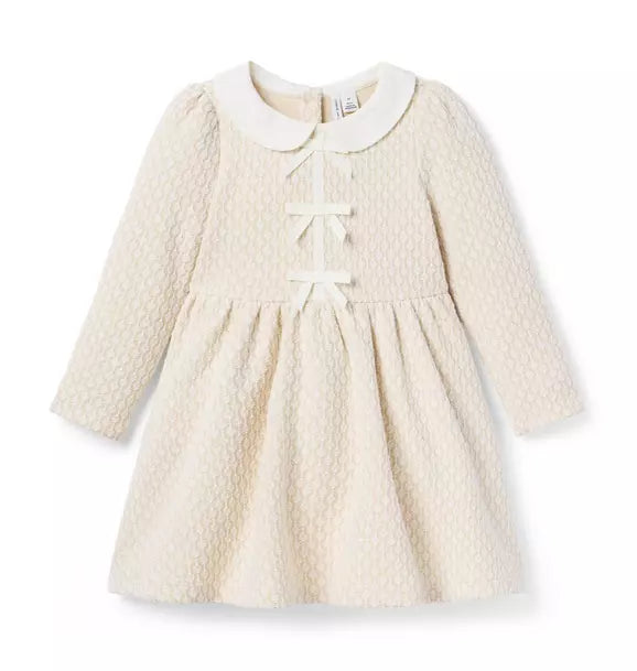 The Metallic Jacquard Dress - Gold