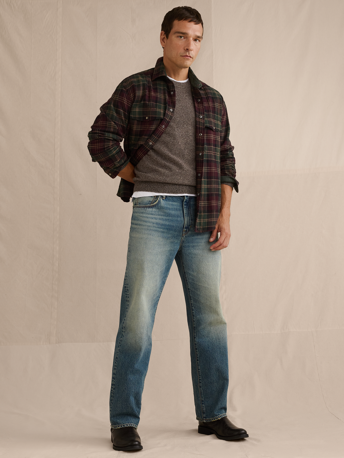Relaxed-Straight Authentic Jean - Rinse Light Tinted Wash