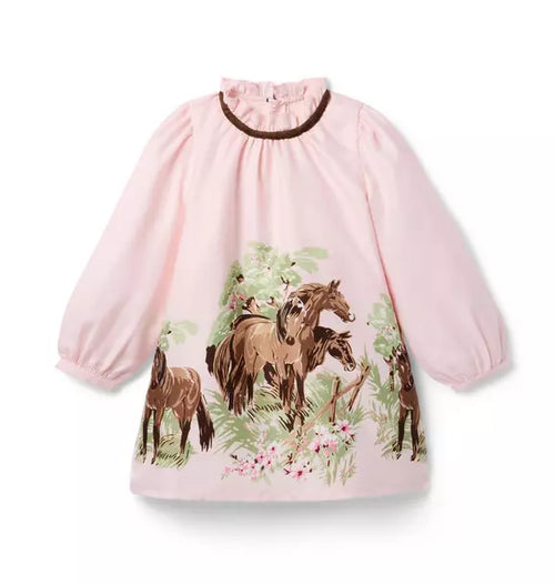 The Horse Meadow Dress - Pink Confection